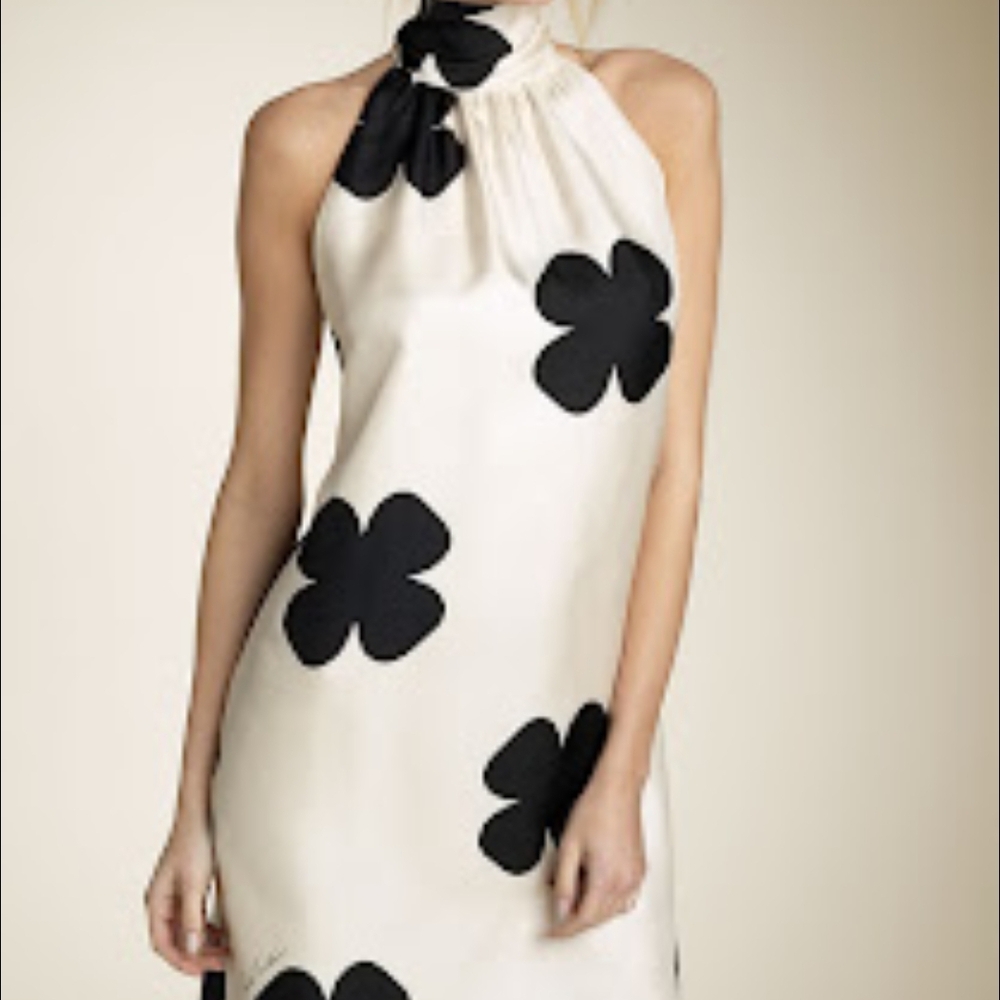 Pink Tartan Strapless Black and White Dress